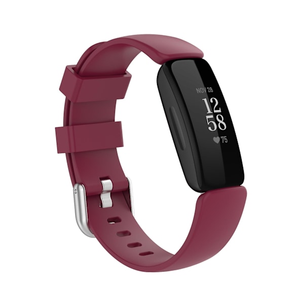 For Fitbit Inspire 2 TPE Watchband S Wine Red