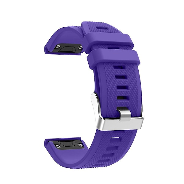 För Garmin Fenix 5 Silikonklockarmband (Vit) För Garmin Fenix 5 Purple