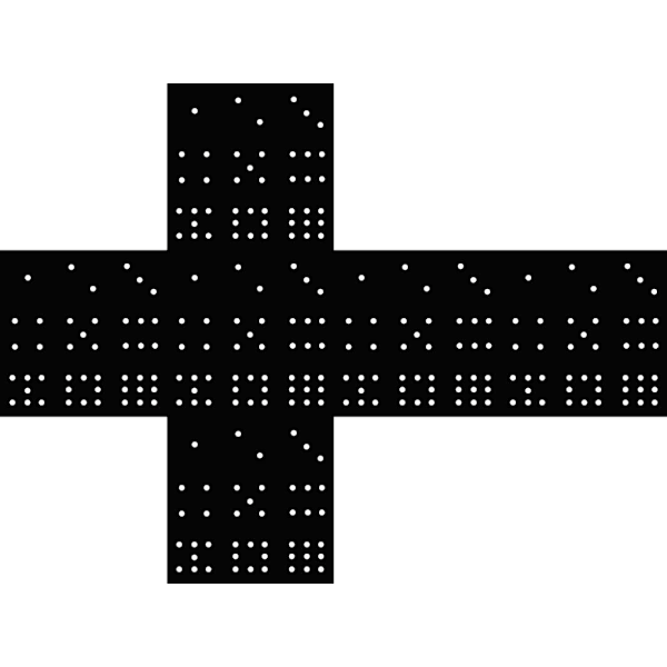 3X3X3 Hastighetsterning 3D Relief Effekt Sudoku Braille Magisk Terning Puslespill, For Blinde Personer, Svak Syns