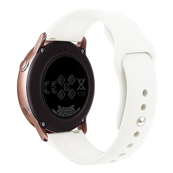 20mm silikonihihna Samsung Galaxy Watch6 Classic 47mm 43mm -kellolle White