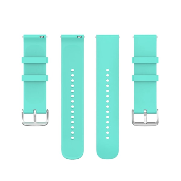 Samsung Galaxy Watch 5 Pro 45mm/Huami Amazfit Bip 3/3 Pro -silikoniranneke 20mm säädettävä rannehihna Lake Blue Silver Buckle