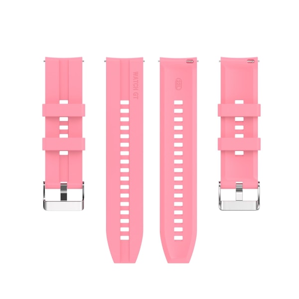 For Huawei Watch Gt 2 46mm klokkerem med sølvspenne Pink