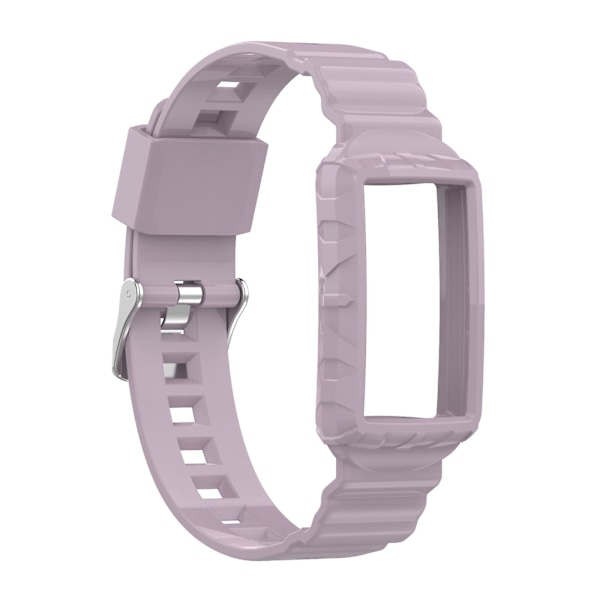 Silikone One Body Armor Watch Band til Fitbit Charge 4 SE Light Purple