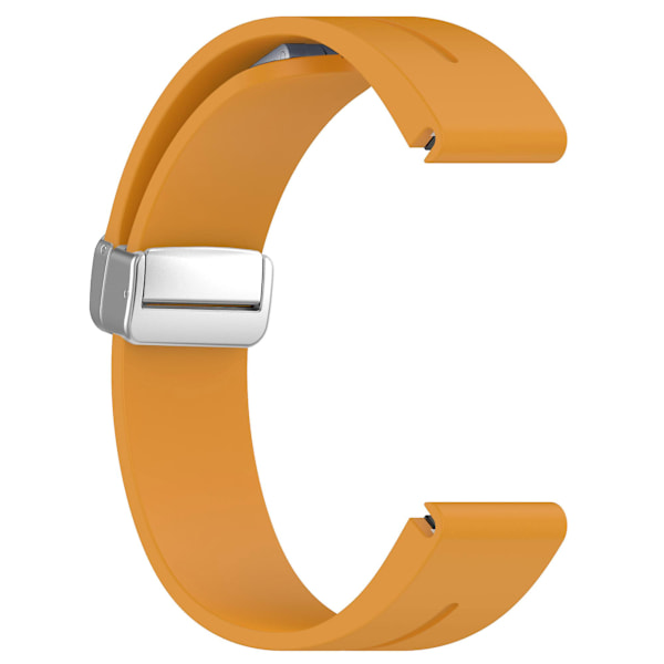 Silikoninen 26 mm:n taittuva hopeasolki ranneke Garmin Fenix 7x/7x Solar/tactix 7 Pro -kellolle Dark Yellow