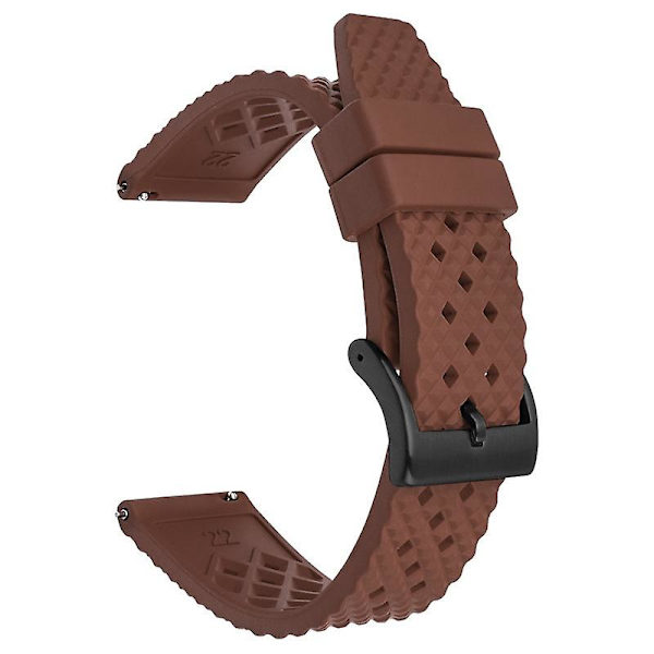 Huawei Watch GT 3 42mm/ GT 3 Pro 43mm -rannekke 20mm fluorokumista Brown Black Buckle