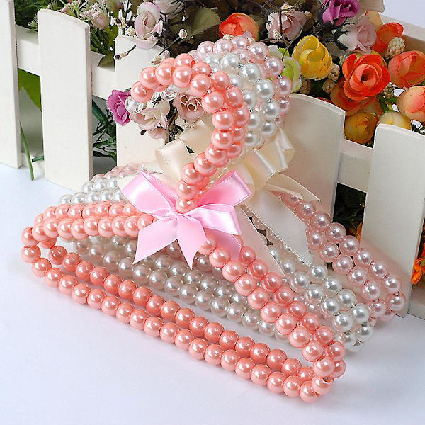 5kpl/ set Baby Kids Pet Pearl Muoviripustin Lemmikkikoiran miniripustin White