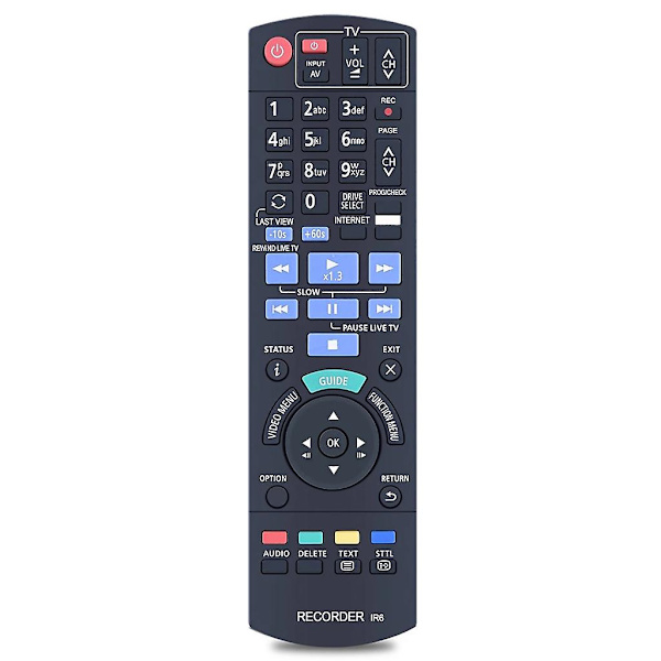 N2qayb001077 Vaihdettava DVD-soittimen kaukosäädin malleille Dmrhwt260 Dmrpwt560 Dmr-hwt260gn