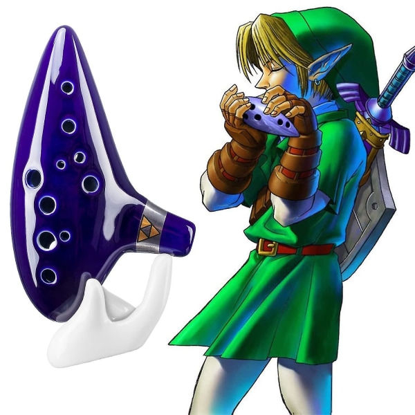 Zelda Ocarina med sångbok , 12 håls Alto C Zelda Ocarinas
