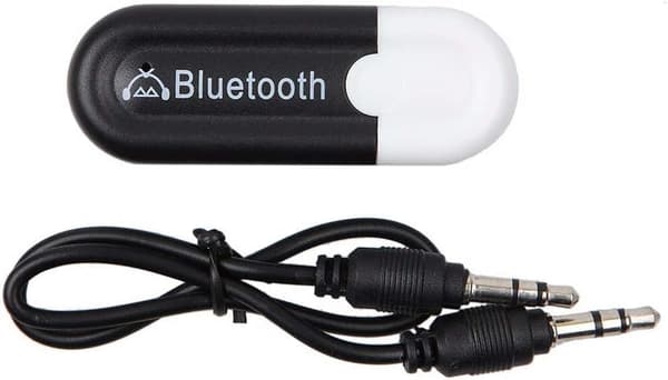 Bluetooth-mottaker 3.5 mm trådløs stereolydmottaker (svart)