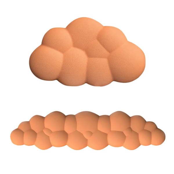 Cloud Tastatur Musematte og Håndleddstøtte Sett (Oransje)