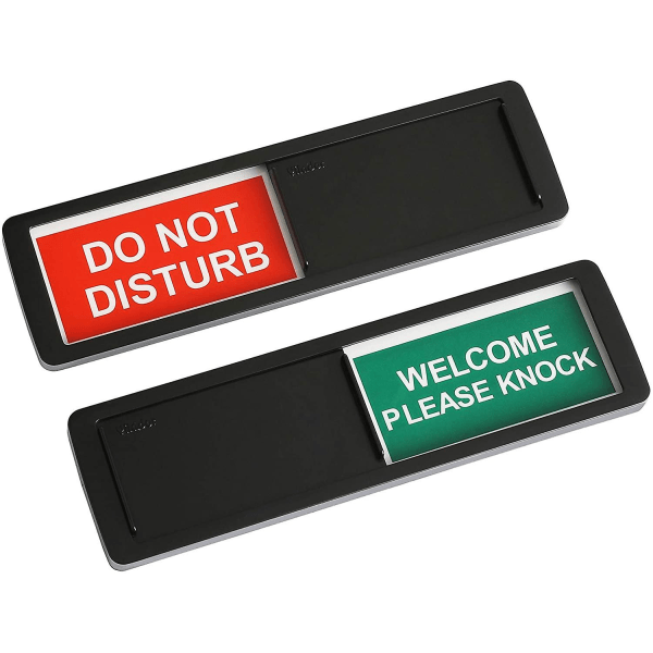 åpent skilt personvern skyvedørsskilt indikator Black-do not disturb sign