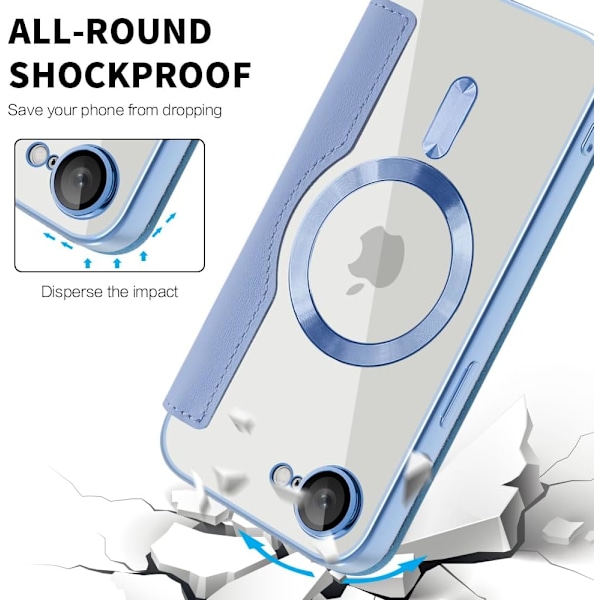 Deksler til iPhone 16E / SE4 2025 kompatibel med MagSafe (blå)