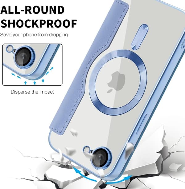 Fodral för iPhone 16E / SE4 2025 kompatibel med Magsafe (blå)