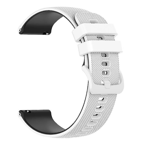 Urrem til Garmin Vivoactive 4/Garmin Forerunner 255 urrem Gittertekstur Udskiftningsur White Black A Garmin Forerunner 255