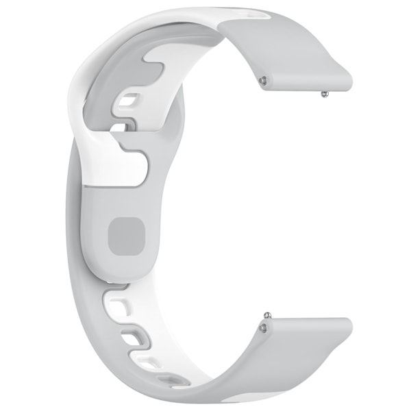 Til Samsung Galaxy Watch6 / Watch6 Classic / Watch 5 / 5 Pro / Watch4 Classic Dual Color Watch Strap 20mm Silikone Watchband Grey  White