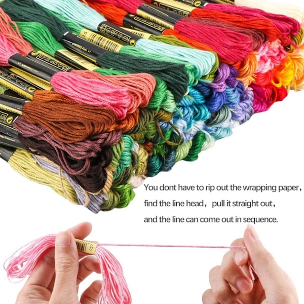 Broderigarn Mjuk Bomull Perfekt för Vänskapsarmband, Broderi, Korsstygn (50 st)