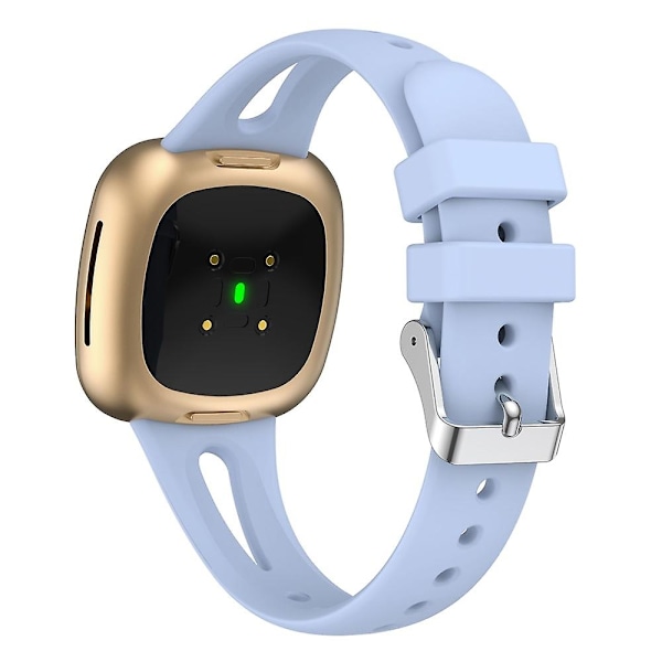 For Fitbit Versa 3 / 4 Silikonihihna, Koko:S S Light Purple