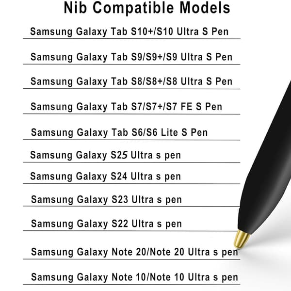 Stylus pen-spids til Samsung Galaxy Tab S10+/S10 Ultra S Pen, 2 spidser og 1 clips Copper