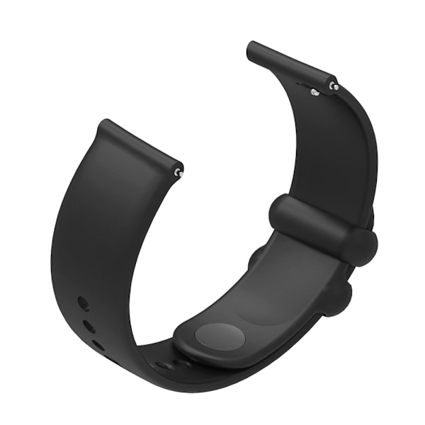 20mm knappen spenne silikon stropp klokkebånd for Garmin Vivomove 3 / Garminmove 3 Black