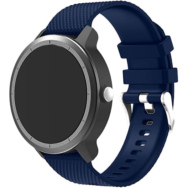 Vivoactive 3 urbånd, 20 mm silikonebånd til Garmin Vivoactive 3/forerunner 645 Music-7pack Midnight Blue