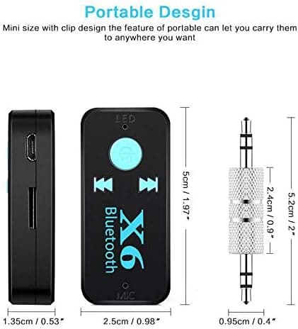 Auton kaiutinpuhelin, 3,5 mm Aux langaton Bluetooth-sovitin/vastaanotin