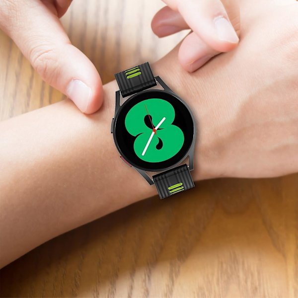 Samsung Galaxy Watch 5 Pro 45mm/Huami Amazfit Bip 3 Pro kaksivärinen 20mm silikoniranneke, raidallinen korvaava ranneke Pink   White