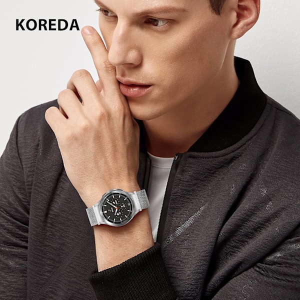 Metallreimsett uten mellomrom, kompatibelt med Galaxy Watch 7 FE 6 5 4 40mm 44mm, Galaxy Watch 5 Pro-reim 45mm/Watch 6 4 Classic-reim 42mm 46mm 43mm