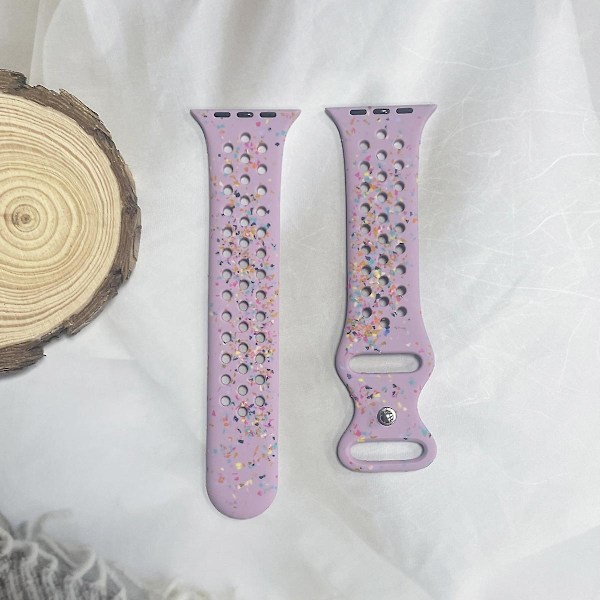 Klockarmband för Apple Watch Series 9 8 7 41mm/SE (2023) SE (2022) 6 5 4 SE 40mm/3 2 1 38mm handledsrem Purple G Apple Watch Series 9 4