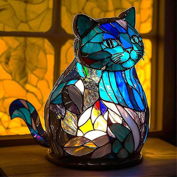 Elephant Animal Lamp Färgglad Resin Lamp För Tiffany Lamp Bordslampa kitten