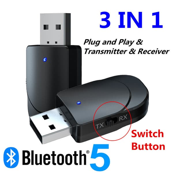 Bluetooth-mottaker 3-i-1 Bluetooth 5.0 lydadapter