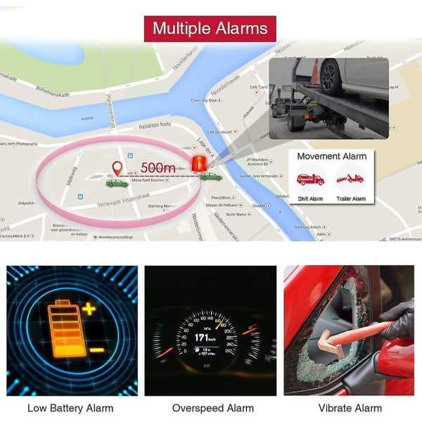GPS TK905 er egnet for biler og lastebiler sanntidsposisjonering anti-tyveri sporingsenhet vanntett GPS locator
