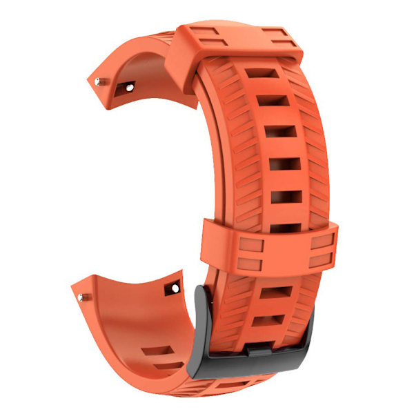 24 mm pehmeä silikoniranneke Suunto7 9 Baro -rannekkeen vaihtoon, rannekoru Suunto D5 Suunto 7 Sport -älykellolle Orange [black buckle]