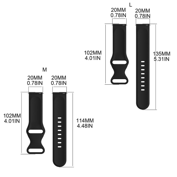 Sport Band Armband för AmazfitBip3 Silica Strap Bälte för Smart Watch Soft Brac Rose pink L