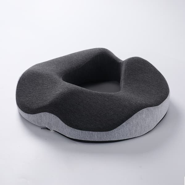Sittdyna i Memory Foam för kontorsstolar, bilstolar, rullstolar (ljusgrå med mörkgrå) Light Gray with Dark Gray