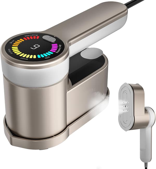Håndholdt klesdamper, med 6 strykemoduser 1200W damper (Gull)