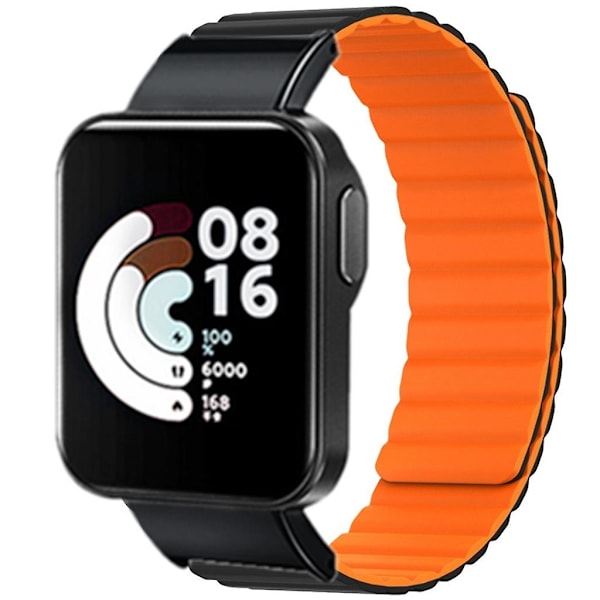 Silikonarmbandsbälte för Redmi Watch/Mi Watch LITE Watch Magnetrem Black red
