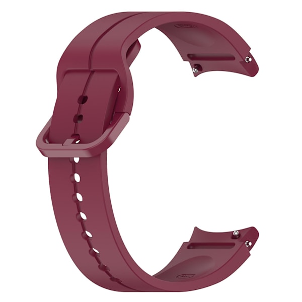 For Samsung Galaxy Watch6 / Watch6 Classic / Watch 5 / 5 Pro / Watch3 41mm Silikon Groove Watchband 20mm Watch Rem Wine Red