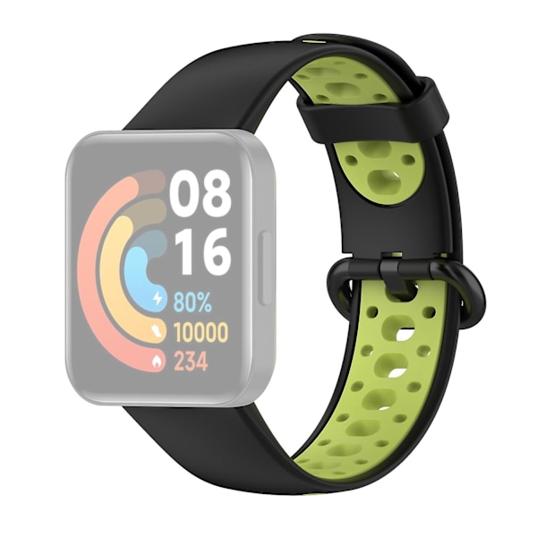 Dual Color Åndbar Urrem Blød Silikone Rem Til Xiaomi Redmi Watch 2 E Other Xiaomi Models