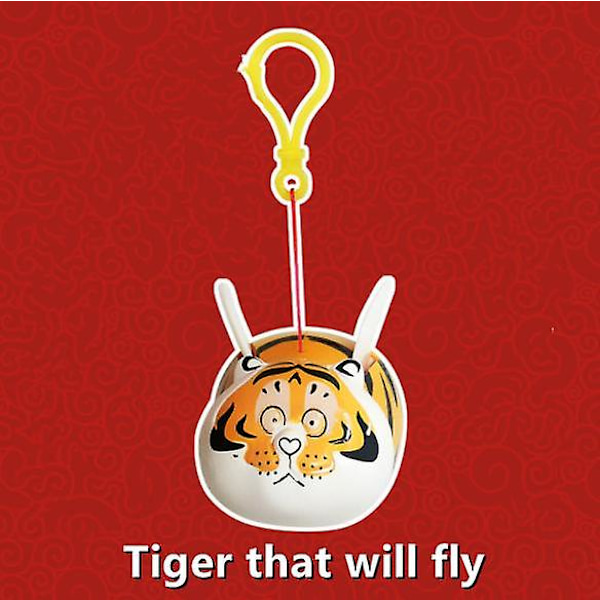 I'm Not Fat Tiger Flying Tiger nøglering vedhæng, der strækker sig med vinger
