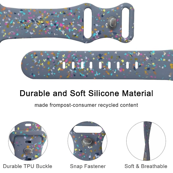 Rem til Apple Watch Strap Ultra 2 49mm/Series 9 8 7 45mm/SE (2023) SE (2022) 6 5 4 SE 44mm/3 2 1 42 Multicolor A Apple Watch Ultra 2 49