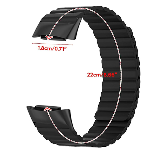 Soft Loop for Charge 6/5 Smartwatch Snabbkopplingsarmband magnetiskt armband Dark wine red