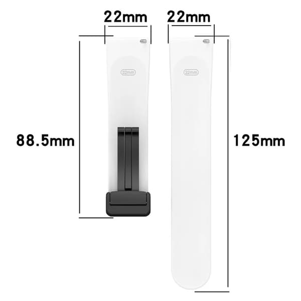 Rem til Redmi Watch 5 Active/Lite, 22 mm blød silikone (kompatibel, mørkegrå)