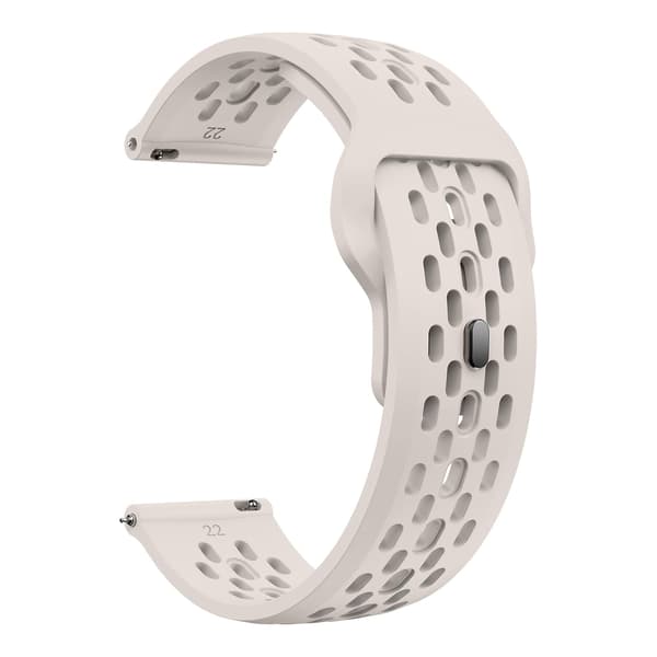 Til Garmin vivoactive 5 / Venu 2 Plus silikoneurrem 20mm hul justerbar rem Starlight