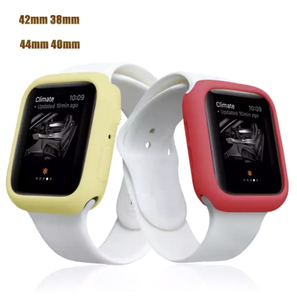 Passar för Apple-watch Series 1-6 SE Smartwatch Cover 38/40/42/44 mm vattentätt Yellow 38mm