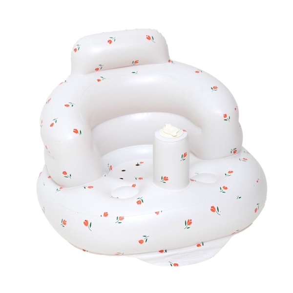 Uppblåsbar babybadstol, PVC med luftpump (Tulpan)