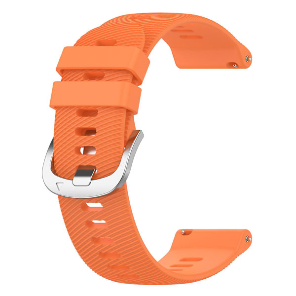 For Garmin Forerunner 265 Silikonihihna 22mm Ristiraita Pehmeä Urheiluranneke Orange