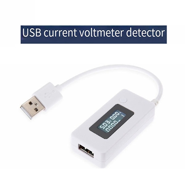 DC 4-30V LCD USB-detektor Voltmeter Ammeter Mobil strömladdare Kapacitet testare Meter Spänning Ström Meter B