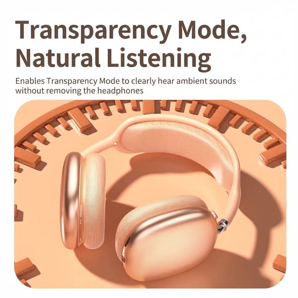 True Wireless Bluetooth-hovedtelefoner - , Bluetooth 5.3 ,360° rumlig surroundsound (sølv)