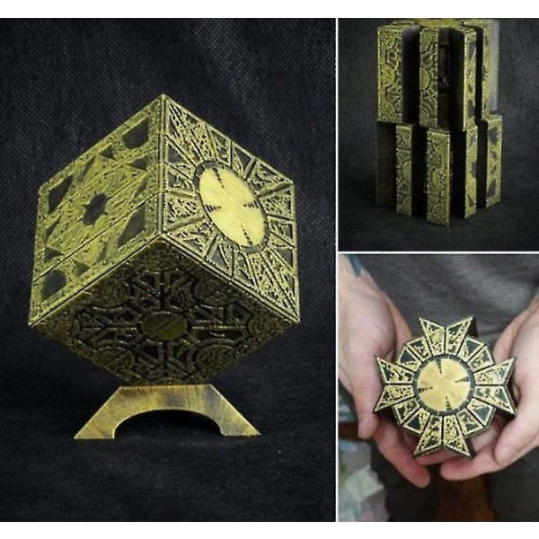 1:1 Hellraiser Cube Puzzle Box Bevegelig Lament Terror Film Serie Puzzle Box Cube Fullt funksjonell Pinhead Prop Model Figur Leke