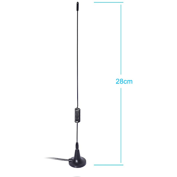 FM Radio Antenne 75 ohm F Adapter antenne Magnetisk base med 5 meter forlængerkabel